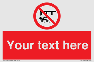 Custom Do not swim in the vicinity of piers